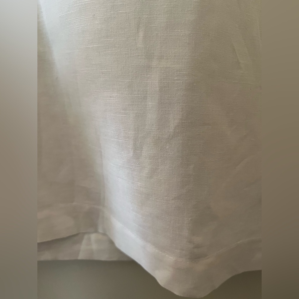 J.Crew sleeveless split neck linen embroidered diamond pattern sheath dress XS - Picture 3 of 6